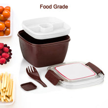 Freezer safe lunch box, BPA-free plastic, includes spoon, for adults and kids.